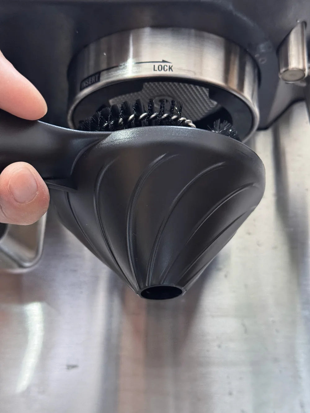 Dejess group head cleaning brush compatible with Breville Barista Express machine