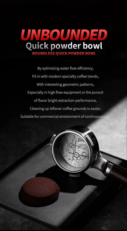 BINCOO Precision High Extraction Matrix Basket Filter，Micro Sieve Filter Basket Stainless Steel Portafilter Basket for 51/58.5mm