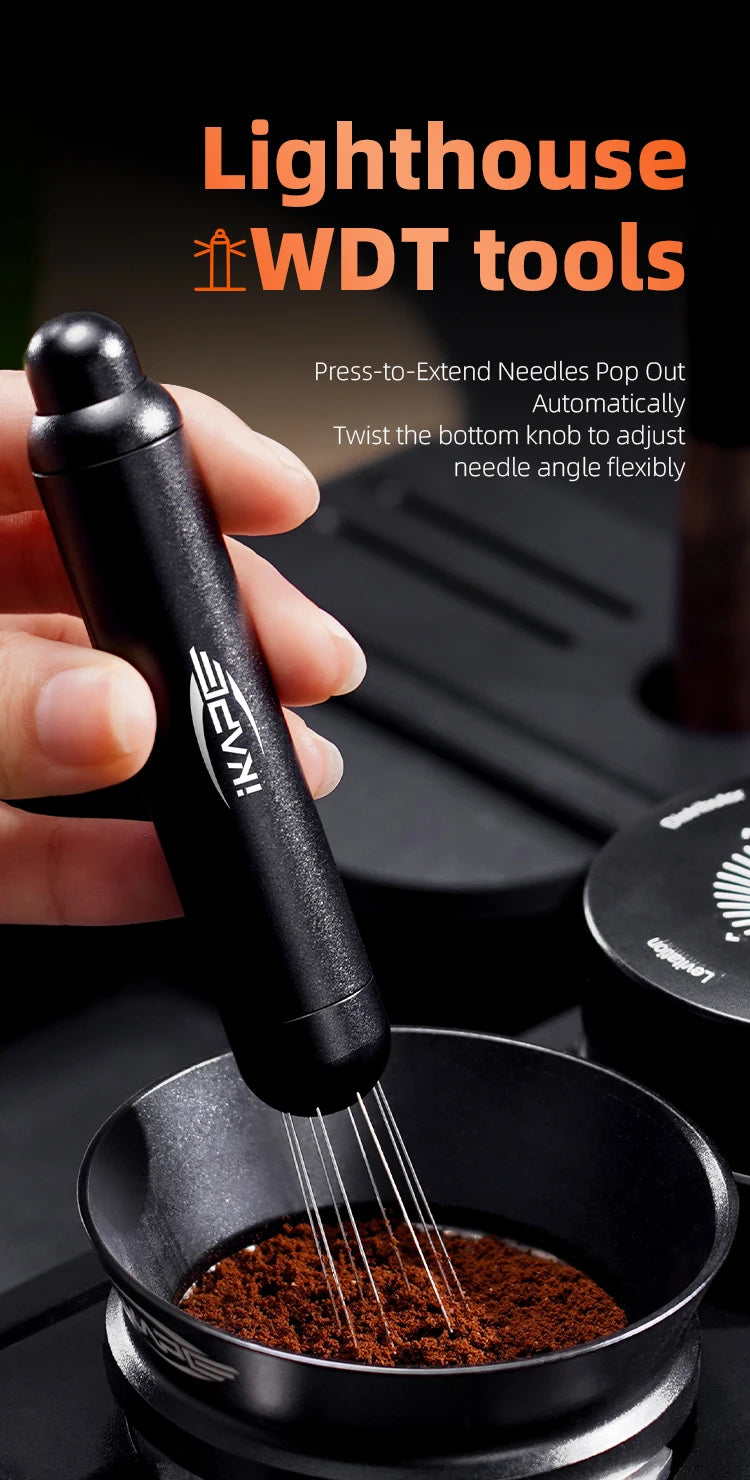 IKAPE WDT Tool,Magnetic Espresso Powder Distributor, Professional Barista tools,Retractable Telescopic coffee accessory