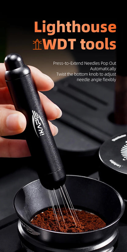 IKAPE WDT Tool,Magnetic Espresso Powder Distributor, Professional Barista tools,Retractable Telescopic coffee accessory