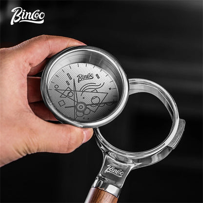 BINCOO Precision High Extraction Matrix Basket Filter，Micro Sieve Filter Basket Stainless Steel Portafilter Basket for 51/58.5mm