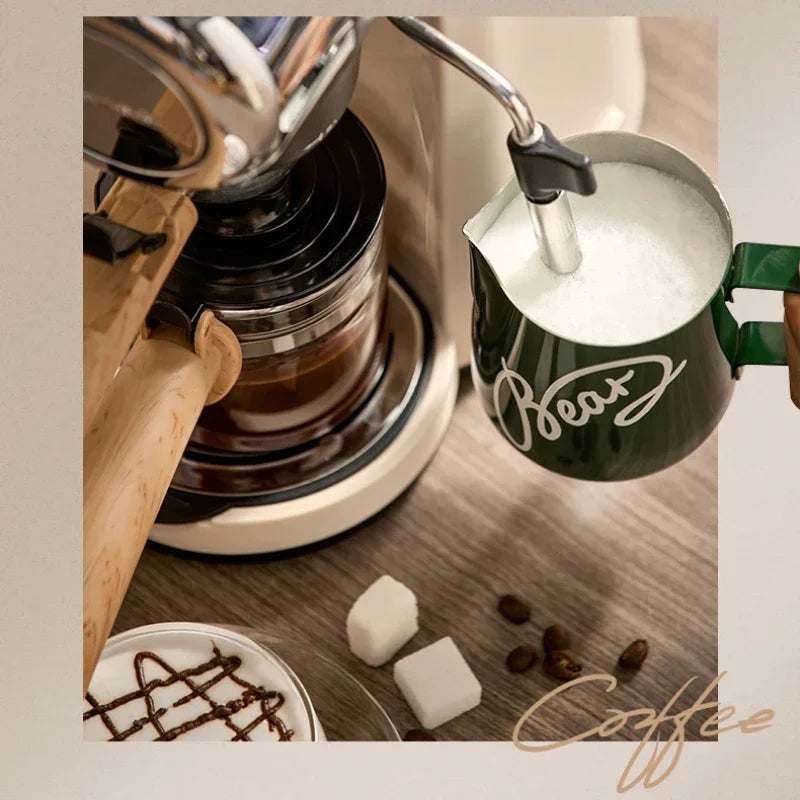 Coffee machine household small Italian semi-automatic office all-in-one American hand-grinded coffee pot