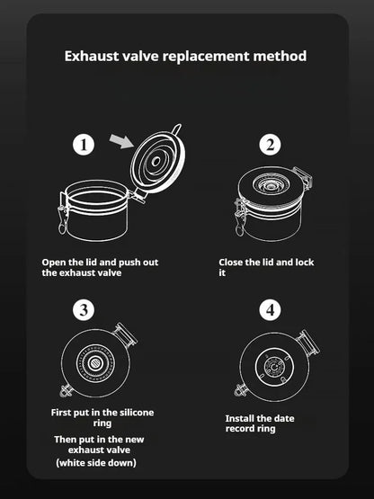 Coffee Canister Vacuum Stainless Airtight Container Storage Sugar Tea Vintage Cans Kitchen Coffee Cafeteria High End Canister