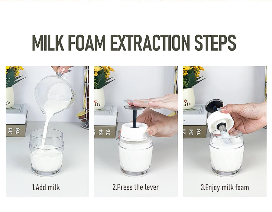 Step-by-step brewing guide showing how to use Dejess 3-in-1 portable espresso maker