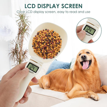 Digital Spoon Scale for Pet Food & Kitchen: 800g/1g Precision, 4 Units (g/oz/ml/Cup) – Removable Handle for Australian Pet Owners & Bakers