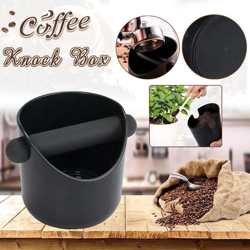 Coffee Knock Box Espresso Grounds Bin with Non Slip Base and Rubber Knock Bar 550ml-0