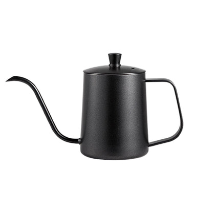 Hand Drip Coffee Pot Stainless Steel Fine Spout Hanging Ear Filter Cup Kettle - Black