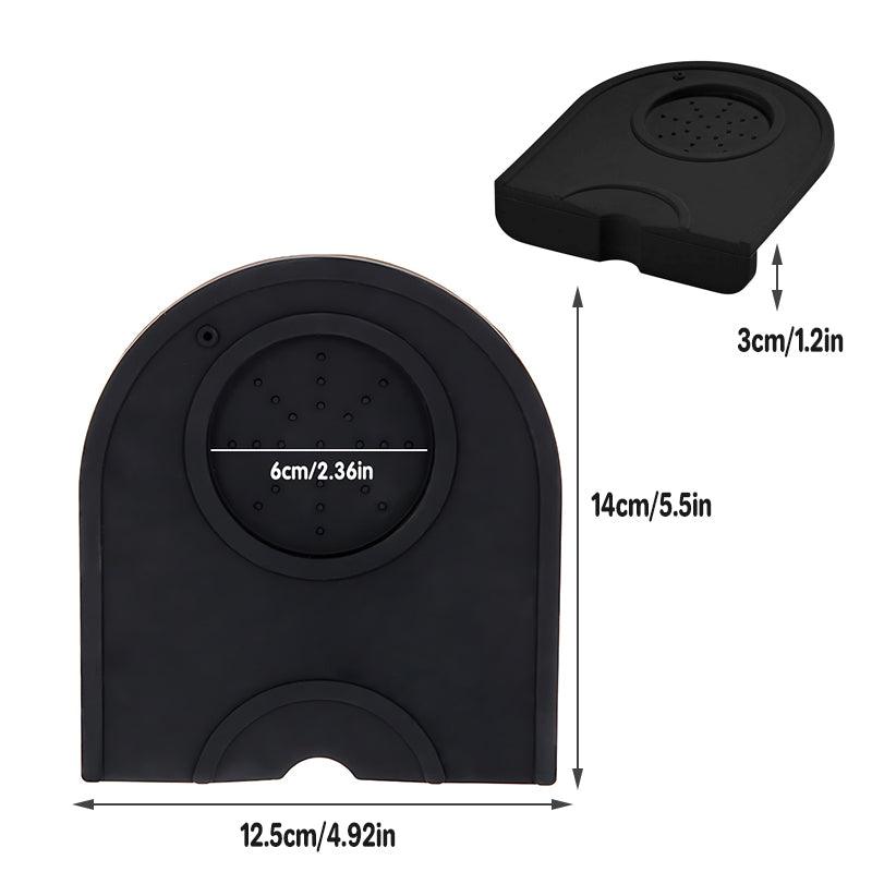Silicone Coffee Tamper Mat Non Slip Corner Tamping Pad for Espresso Station 14x12.5cm-2