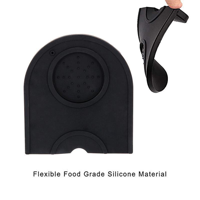 Silicone Coffee Tamper Mat Non Slip Corner Tamping Pad for Espresso Station 14x12.5cm-3