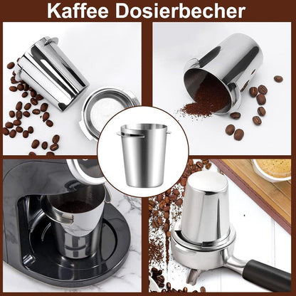 58mm Stainless Steel Coffee Catchers Coffee Maker Handle Accessories Durable Use - Black