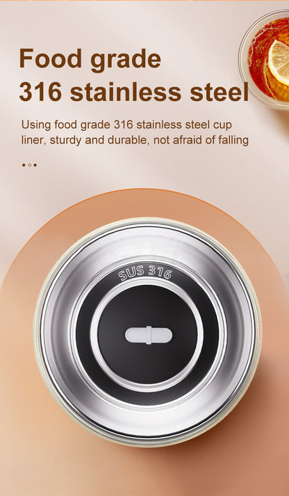 Pink 316 Stainless Steel Rechargeable Electric Self-Stirring Mug - 420ml Automatic Mixing Cup with Magnetic Rotor
