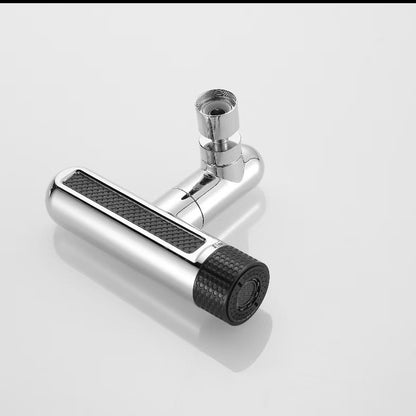 Universal Kitchen Tap Extender 6 Spray Modes with Waterfall Effect 360 Degree Swivel Faucet Aerator Head Anti-Splash Nozzle Attachment Brass Interface for Sink Washing Up