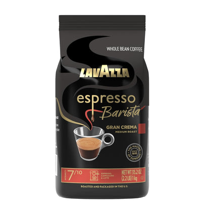 Espresso Barista Gran Crema Whole Bean Coffee Blend, Medium Espresso Roast, Oz Bag (Packaging May Vary) - 2.2 LB, 35.2 Ounce