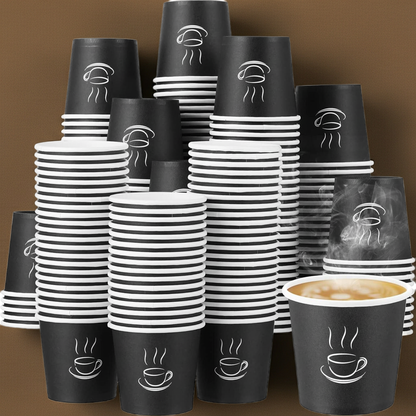 2400 Disposable Coffee Cups 4oz Extra Strong Takeaway Paper Take Away Bulk